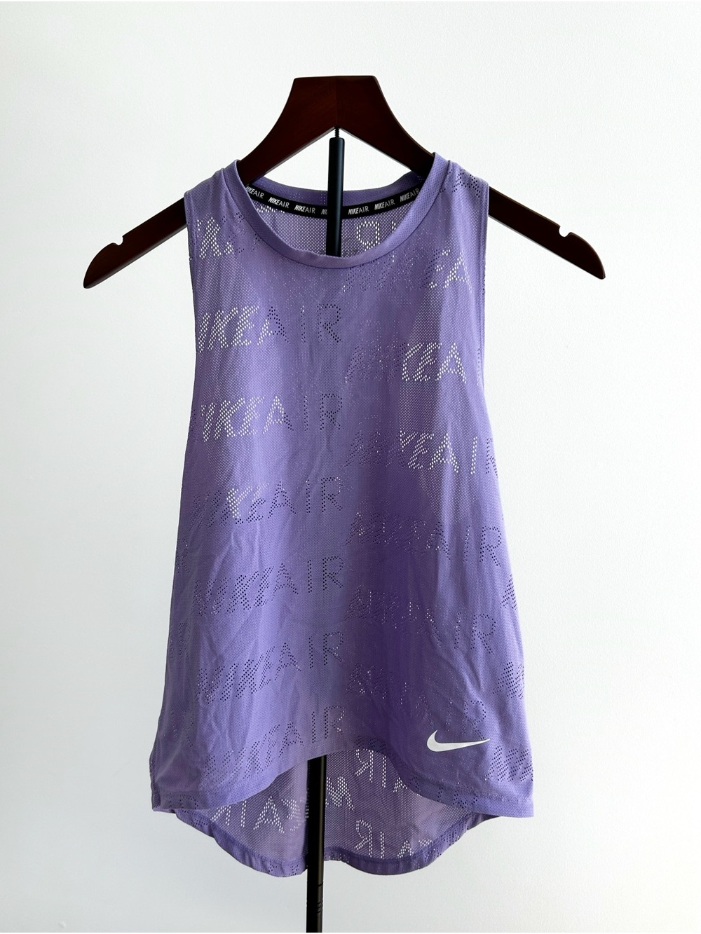 Nike Lavender Mesh Tank Top with White Swoosh